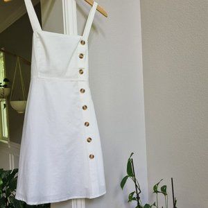 Lulus White Linen Dress Size S Brand New